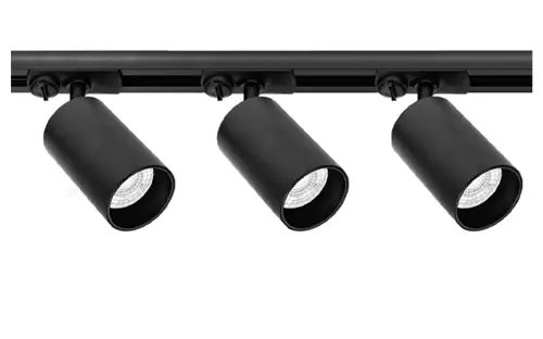 Oświetlenie szynowe 1-fazowe 3 x reflektor GU10 czarny + szyna 1 m PIVOT | Top produkt