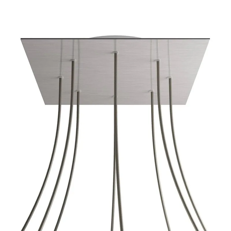 Kwadratowa podsufitka maskownica sufitowa XXL Rose-One, 400 mm, 8 otworów i 4 otwory boczne Creative cables BKROQ408F-KROQ408F109 | Zamów teraz