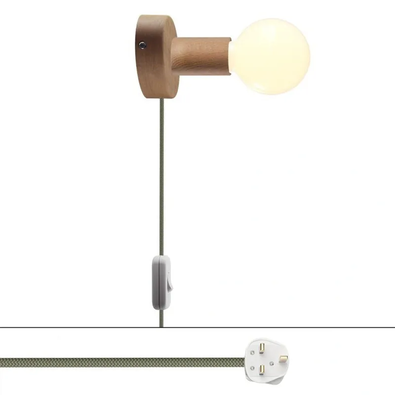 Drewniana lampa Spostaluce Creative cables B-APL1FC2LNTR-5-APL1FC2L01INBRD72 - Cena producenta