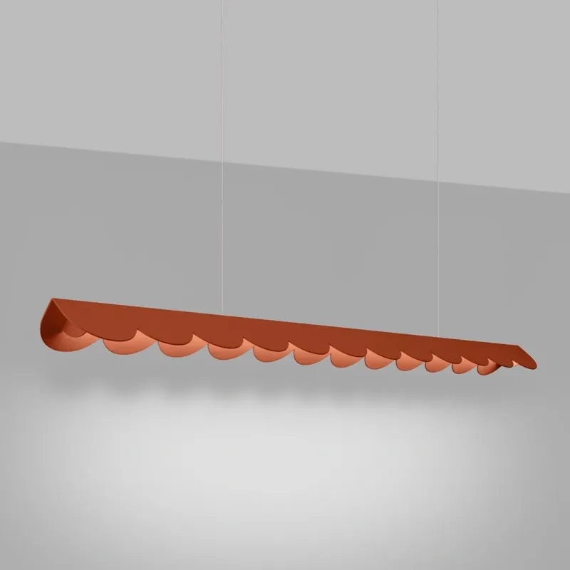 Lampa wisząca BISCUIT ochra czerwona LED 4000K Thoro TH.655 - Kupuj bezpiecznie