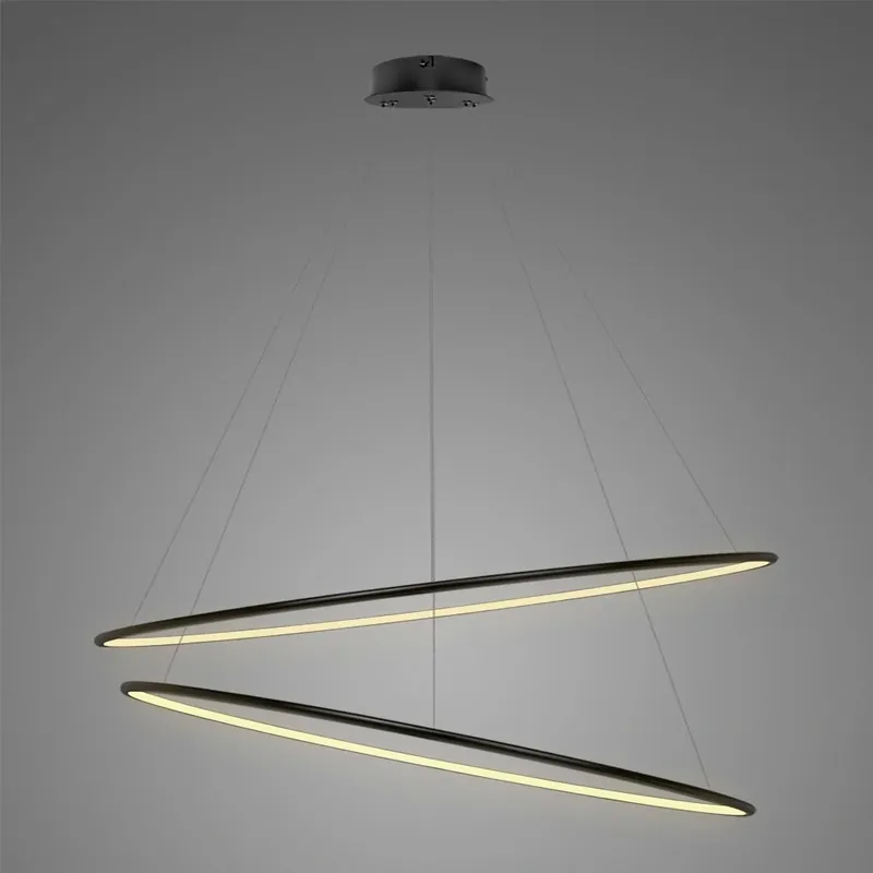 ALTAVOLA DESIGN Lampa Ledowe Okręgi No.2 120cm 3k czarna ściemnialna LA074/P_120_in_3k_black_dimm | Cena fabryczna