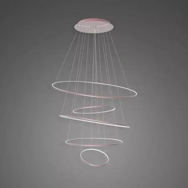 W sprzedaży | ALTAVOLA DESIGN Lampa wisząca Ledowe Okręgi No.5 120cm 4k Różowe Złoto Dali LA085/P_120_in_4k_rose_gold_Dali