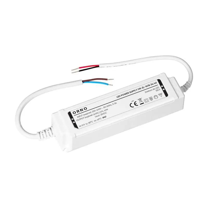 Właśnie dodano | Zasilacz LED, hermetyczny, 24V, 40W, IP67