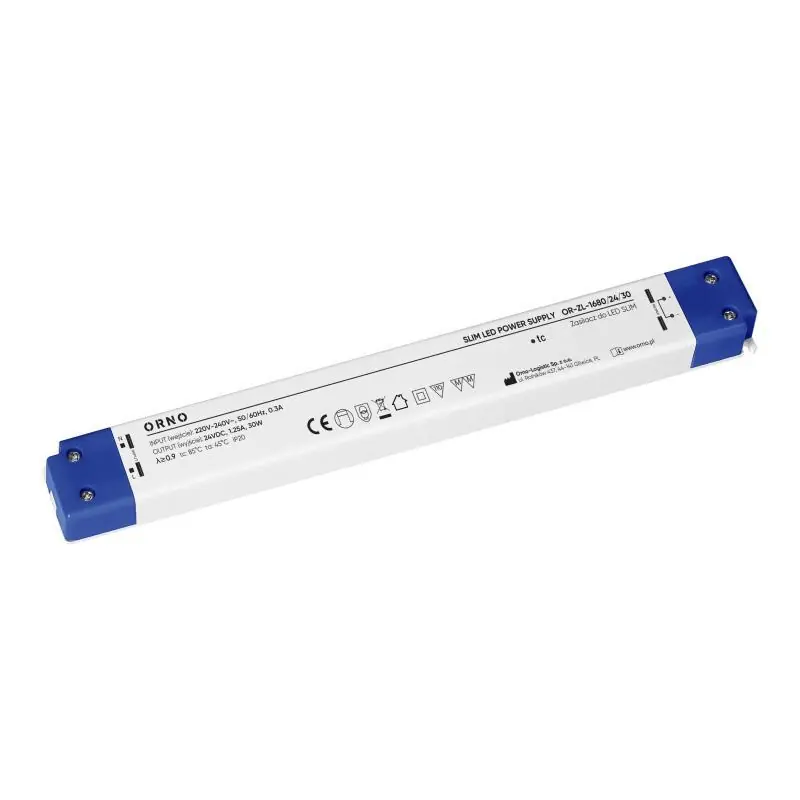Na zamówienie - Zasilacz LED IP20, meblowy, slim, 24V, 30W