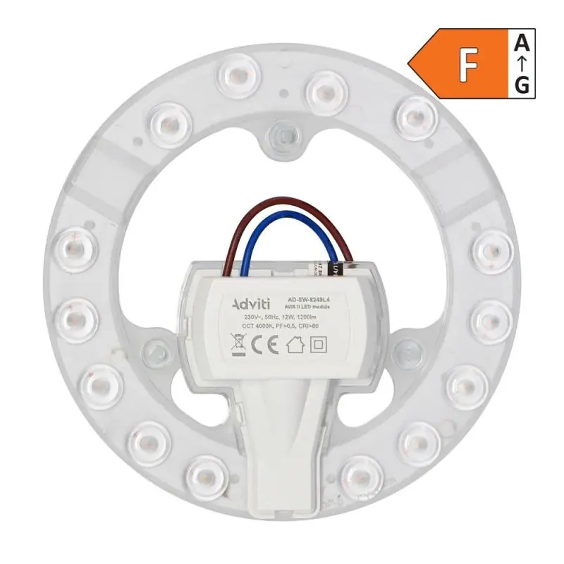 AVIS II panel świetlny, LED 12W 1200lm, 4000K, 3 neodymowe magnesy, Ø 137 | Super okazja