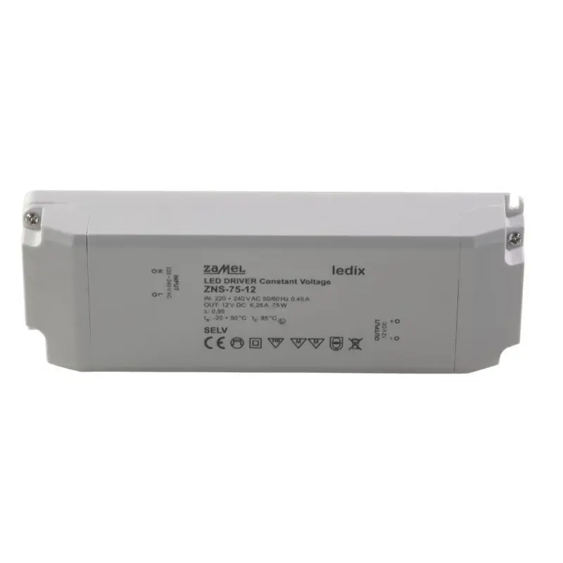 Zasilacz LED slim 75W 12V DC - ZNS-75-12 - Okazja dnia