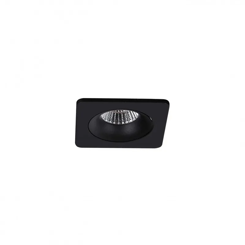 Oszczędź - Max Arya Square White 8 W ściemnialna oprawa wpustowa Maxlight Czarny