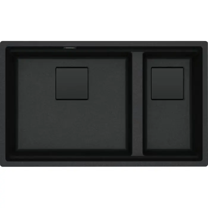 Bardzo popularny produkt | Zlewozmywak podwieszany kanon kng pro 160-46-21 onyx / czarny odpływ 125.0749.684