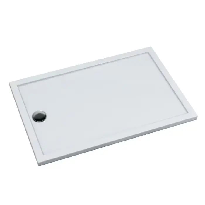 Brodzik akrylowy sharper 80x130x4,5 cm, prostokątny z odpływem na krótszym boku 3S.S2P-80130 | Nowość w ofercie