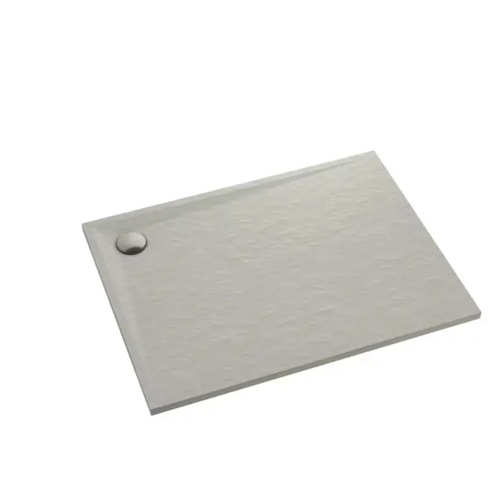 W sprzedaży | Brodzik kompozytowy stabilsound plus® libra cement stone 90x110x3 cm, prostokątny 3SP.L1P-90110/CT/ST
