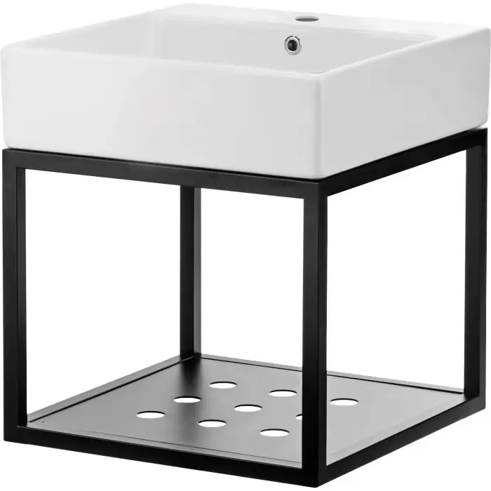 Umywalka temisto biała + konsola wisząca 600x500 mm CDTW6U6S - Hit