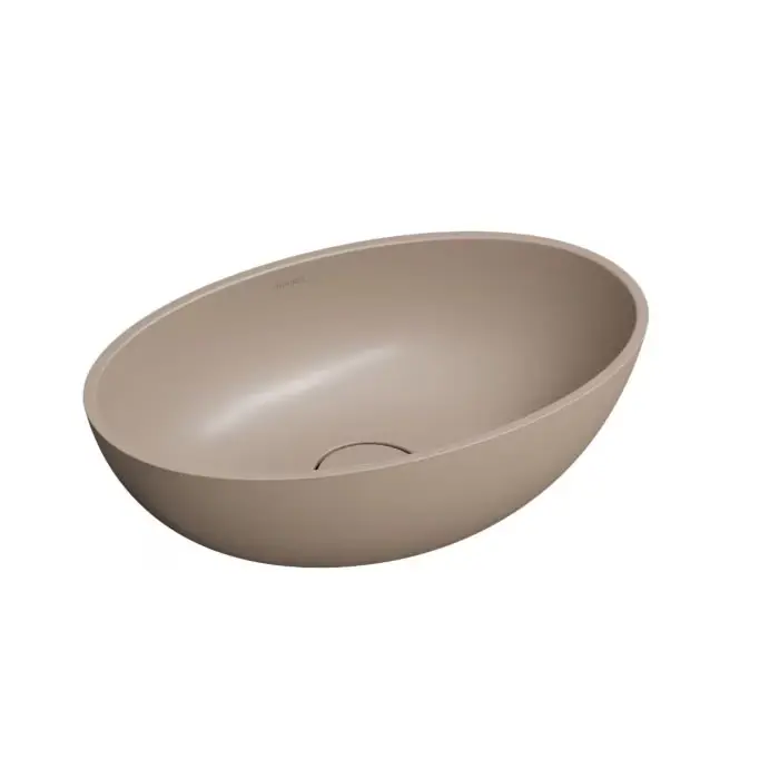 Nowość już dostępna - Shell m+ umywalka nablatowa, 50 x 32 cm dune beige mat SHELL500UNDB