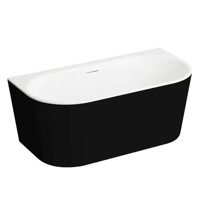 Nowość w ofercie | Wanna wolnostoj?ca przy?cienna 150x75 sola czarna mat* 00491