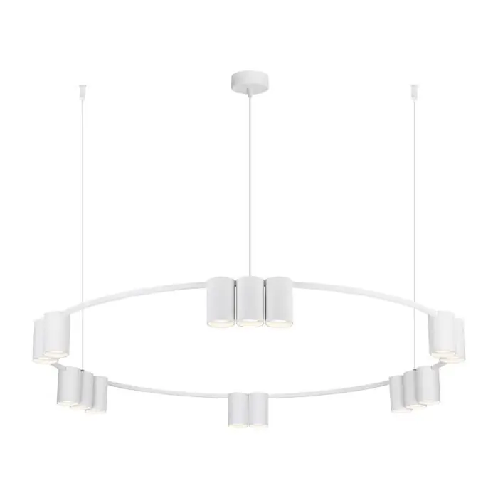 Ekspresowa dostawa - Lampa wisząca (koło) genesis 15xgu10 biały ML0377
