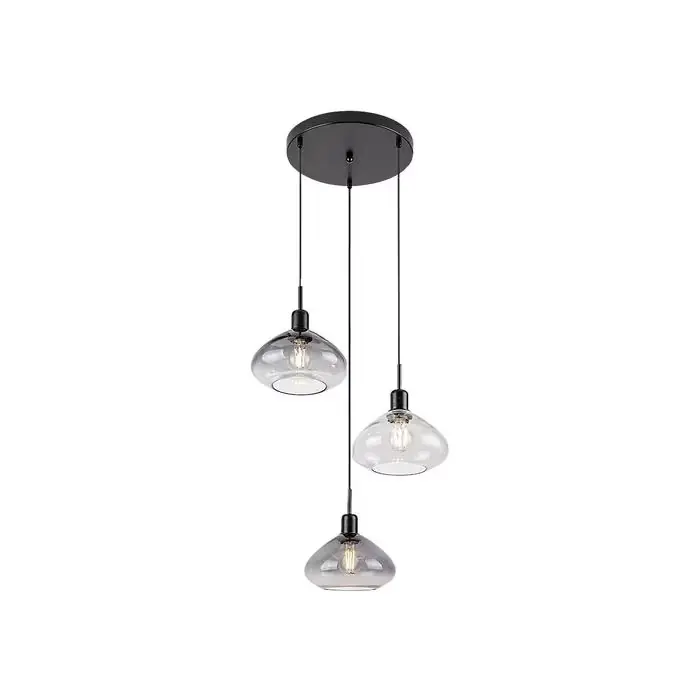 Wysoka jakość | Dvora lampa ip20 czarny matowy e27 3x max 40 72023