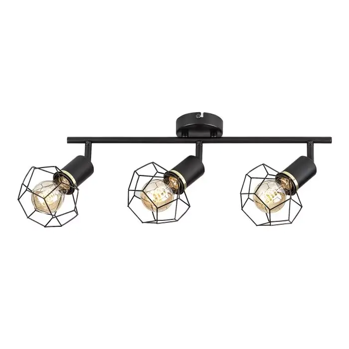 Fran spot sufitowy matowa czarna e27 3x max 40w ip20 71067 - Nowość w ofercie