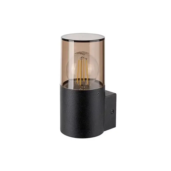 Teplice zewnętrzna lampa ścienna ip44 czarny matowy e27 1x max 12 7158 | Premium
