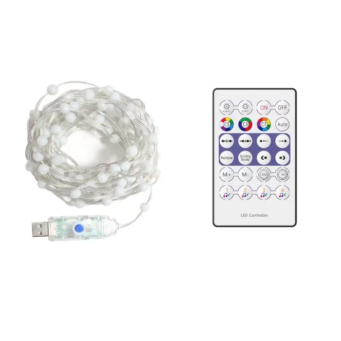 Bezpośrednio z fabryki | Girlanda wizard kulka 5m 100led rgb EK1389