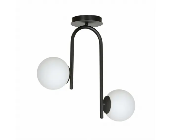LAMPA SUFITOWA Emibig 2xE14 10W KALF 2 BLACK 1030/2 - Cena specjalna