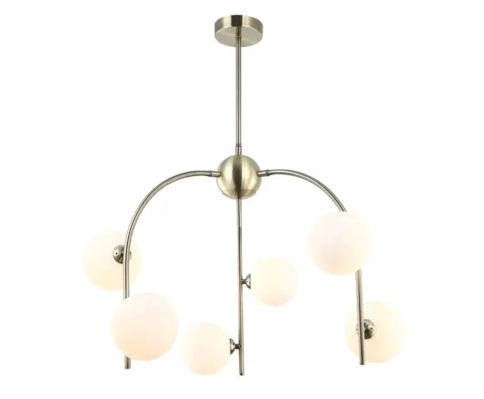 Żyrandol Italux Celine LED nowoczesny brąz MDM-3800/6 AB+W | Zniżka