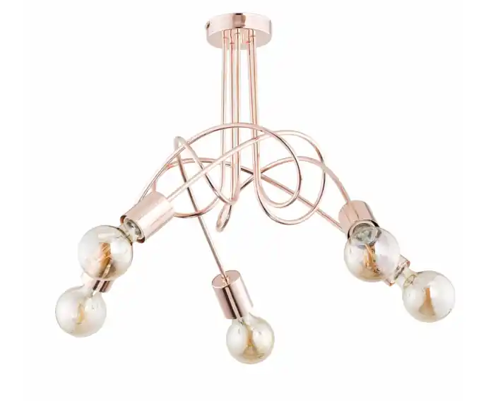 Darmowy zwrot - Żyrandol Alfa TANGO COPPER 5x60W 24325