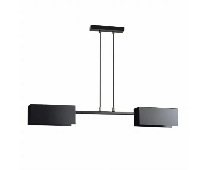 Supercena - LAMPA WISZĄCA Emibig 2xE27 60W TOLOS 2 BLACK 633/2