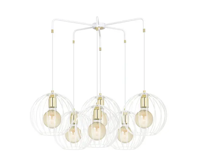 Żyrandol Emibig 6xE27 60W ALBIO 6 WHITE 145/6 - Zamów dziś