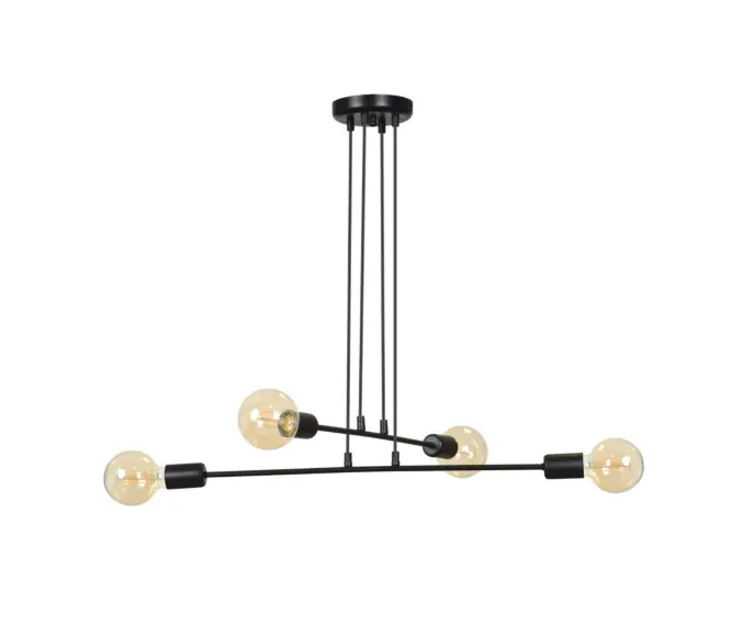 W sprzedaży | Żyrandol Emibig 4xE27 40W MULTIPO 4 BLACK 696/4