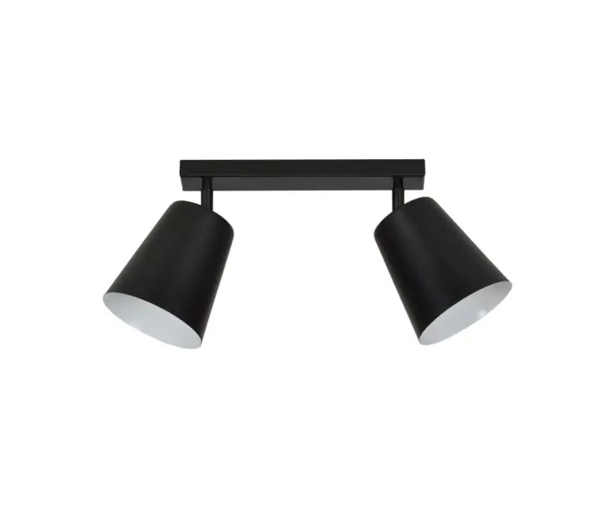 Lampa sufitowa Emibig 2xE27 60W PRISM 2 BLACK / WHITE 385/2 - Promocja