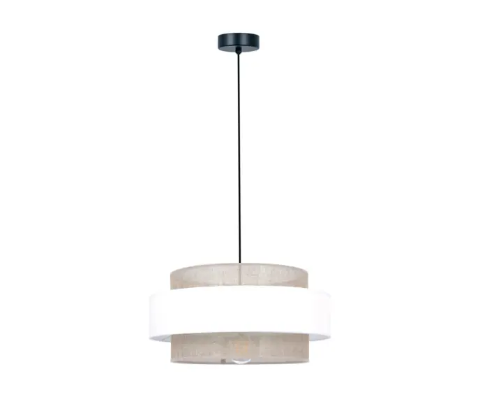 Jakość premium - Dekoracyjna lampa wisząca szeroki abażur K-5271 CEZAR Kaja