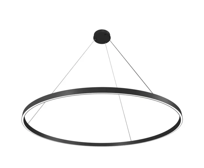 Klienci polecają - Lampa wisząca okrągła czarna Rim Maytoni MOD058PL-L65B3K