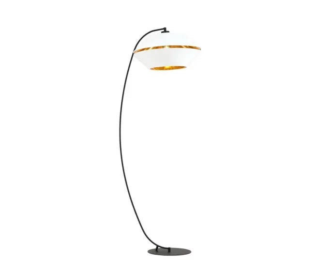 Skorzystaj teraz - Lampa podłogowa stojąca PIANO LP WHITE/GOLD E27 Emibig 1182/LP