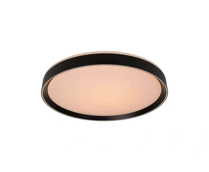 Oszczędź | Plafon 30 cm LED 18W czarny okrągły NURIA Lucide