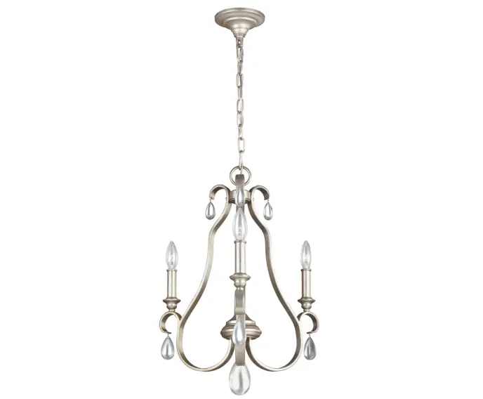 Lampa wisząca srebrna DeWitt 3xE14 60W Feiss - Niska cena