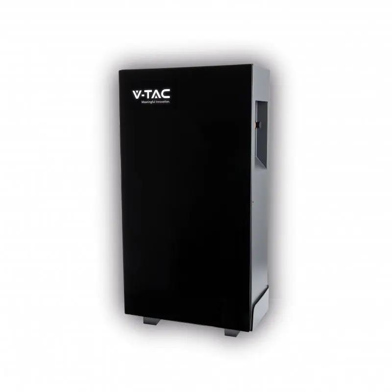 Bestseller | Magazyn bank energii V-TAC czarny szklany front 16.07kWh 314Ah/51.2V LiFePO4 BMS VT-16076B 10 lat gwarancji