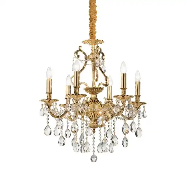 ŻYRANDOL Z KRYSZTAŁKAMI GIOCONDA ORO SP6 060507 IDEAL LUX | Wysyłka od ręki