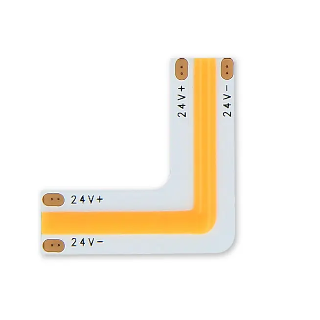 Klienci polecają - LED line® łącznik do taśm COB LED CLICK CONNECTOR kątowy 10 mm 2 PIN Typ L