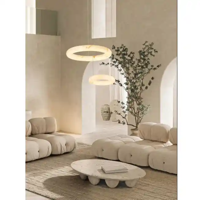 2542 OKRĄGŁA LAMPA WISZĄCA LED 25W 3000K ALABASTER 2542 ZAMBELIS | Kup teraz