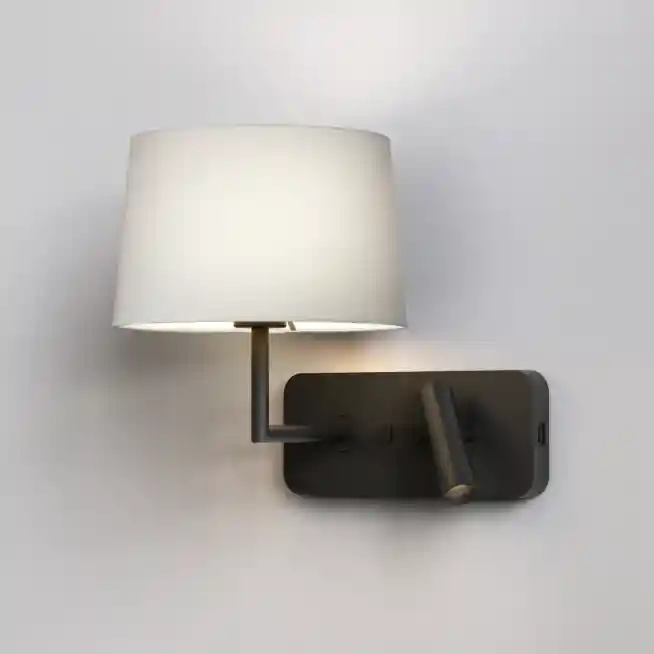 Nowość w asortymencie - Kinkiet Side by Side Grande USB z kloszem Tapered Round 250 Shade Astro Lighting
