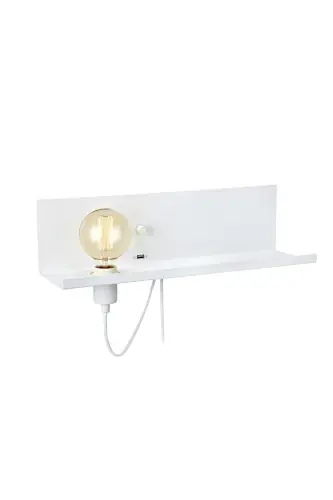 Właśnie dodano - MULTI Kinkiet/Półka USB 1L Biały 106969 Markslojd
